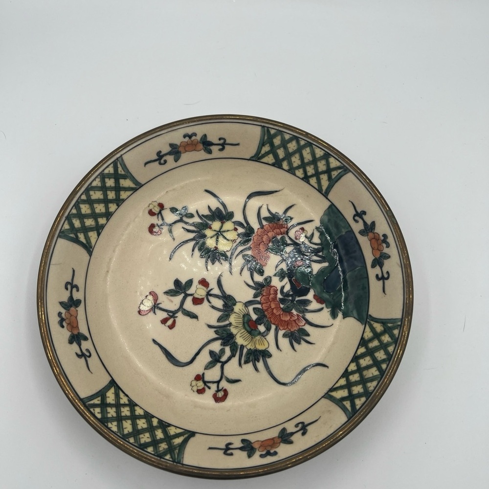 VTG 9" Japanese Porcelain Ware Bowl Floral Decorated In Hong Kong, A.C.F - Picture 7 of 12